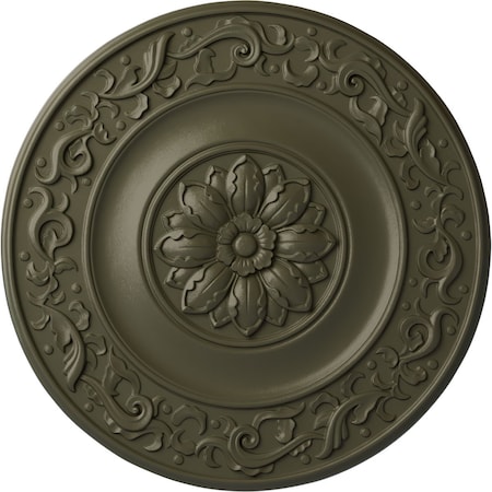Ekena Millwork Milan Ceiling Medallion, Hand-Painted Witch Hazel, 47 5/8"OD x 2 3/4"P CM47MIWHF